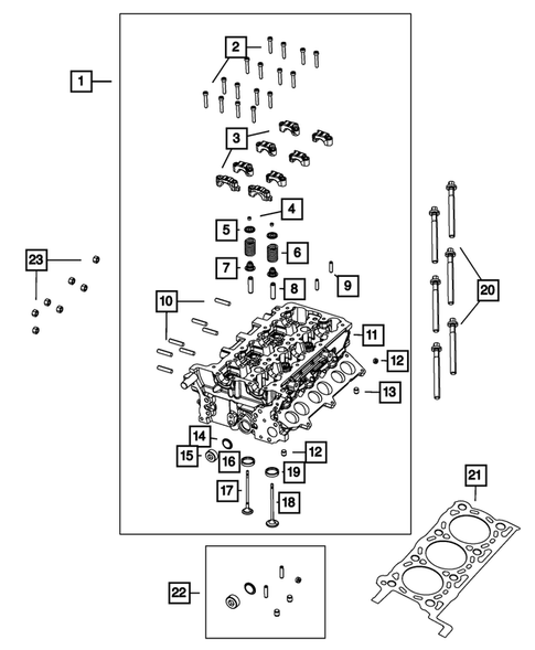 Cylinder Head for 2019 Jeep Grand Cherokee #1