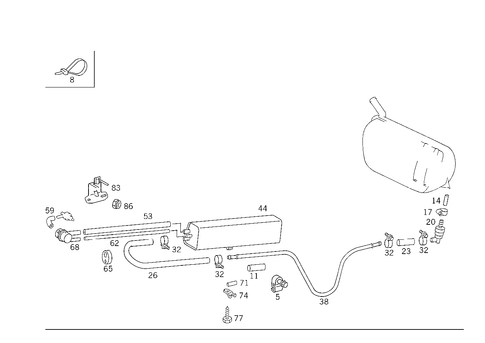 Closed Fuel-Evaporation-Control System for 1989 Mercedes-Benz 260 E #1