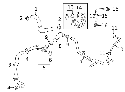 Radiator & Components for 2019 Lexus RX350 #3