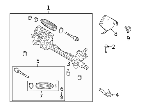 Steering Gear & Linkage for 2010 Ford Fusion #0