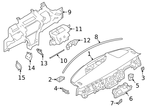 Instrument Panel for 2022 Land Rover Discovery Sport #1