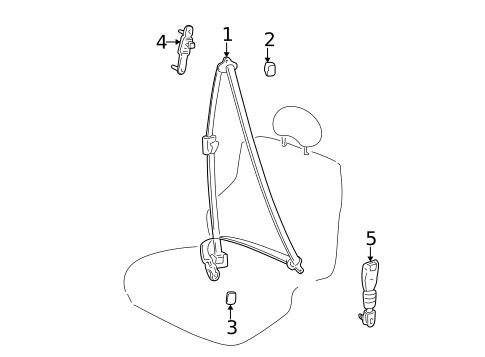 Seat Belt for 2005 Kia Optima #0