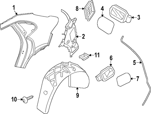 Quarter Panel & Components for 2024 Porsche Cayenne #0