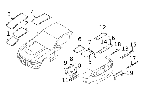 Stripe Tape for 2010 Ford Mustang #0
