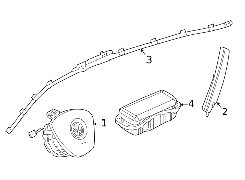 Air Bag Components for 2018 Volkswagen Atlas #0
