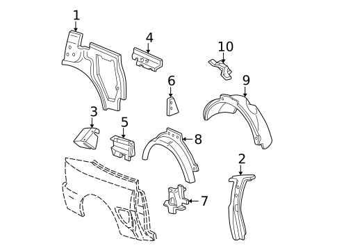 Inner Structure for 2004 Ford Mustang #1