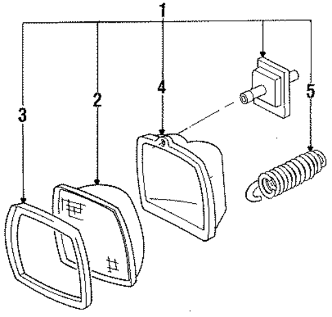 Headlamp Components for 1991 GMC Syclone #0