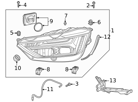 Headlamp Components for 2025 Audi Q5 Sportback #0