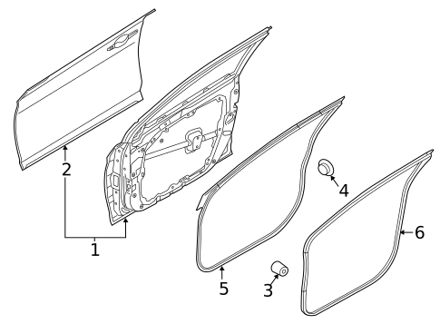 Door & Components for 2020 Hyundai Sonata #0