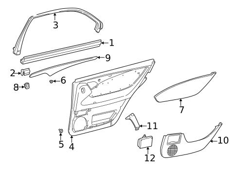 Interior Trim - Rear Door for 2000 Mercedes-Benz E 55 AMG® #0