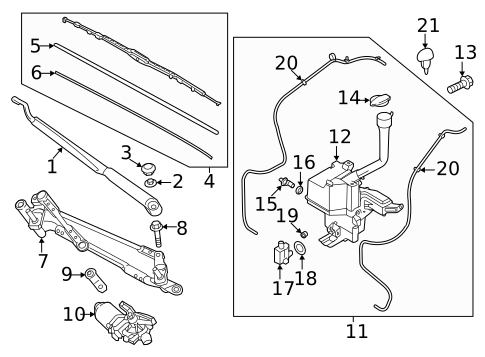 Wiper & Washer Components for 2009 Kia Rondo #4