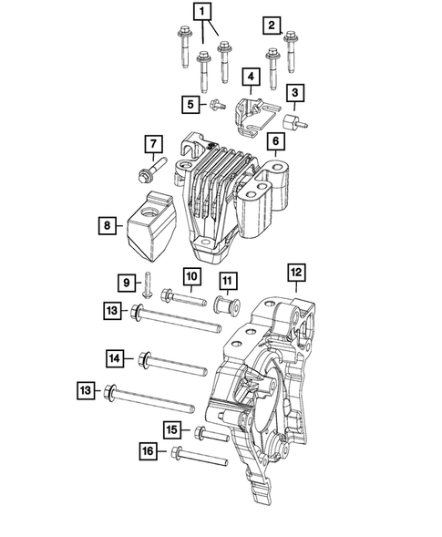 Engine Mounting for 2014 Jeep Cherokee #2
