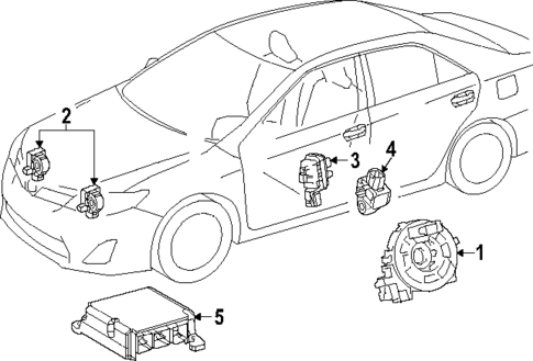 Air Bag Components for 2025 Toyota Camry #1
