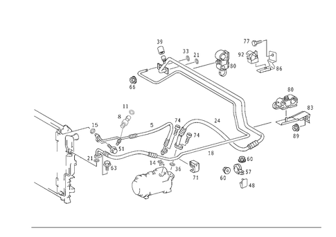 Refrigerant Line Arrangement for 2000 Mercedes-Benz ML320 #0