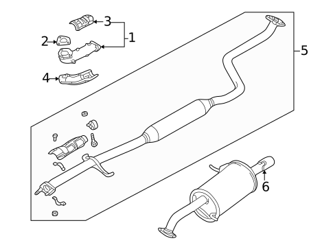 Exhaust Components for 1999 Mazda Protege #1