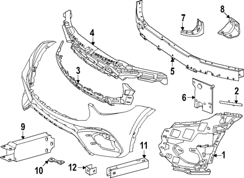 Bumper & Components - Front for 2025 Mercedes-Benz GLC63 AMG S E Performance #2