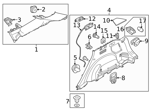 Interior Trim - Quarter Panels for 2023 Kia Sportage #0