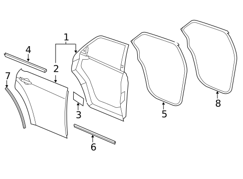Door & Components for 2019 Dodge Charger #1