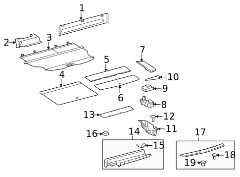 Interior Trim - Rear Body for 2009 Toyota Highlander #0