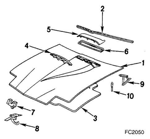 Hood & Components for 1989 Pontiac Firebird #0