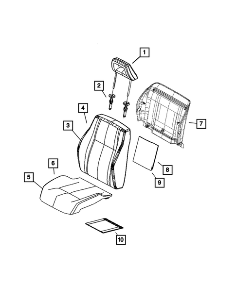 Front Seats - First Row for 2010 Jeep Patriot #4