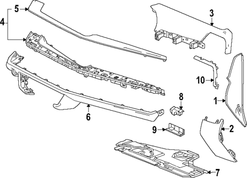 Instrument Panel Components for 2025 Chevrolet Tahoe #1