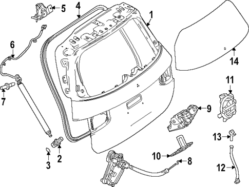 Glass - Lift Gate for 2024 Mercedes-Benz EQB 350 #0