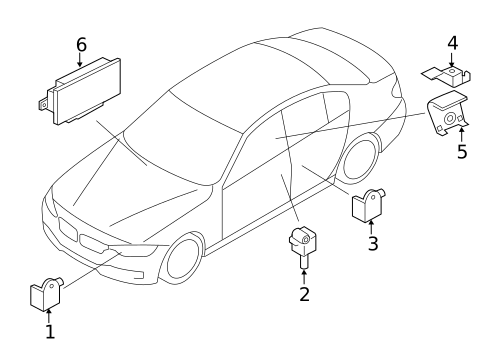 Air Bag Components for 2017 BMW 340i #1