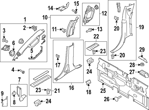 Interior Trim - Cab for 2024 Ford F-150 #9