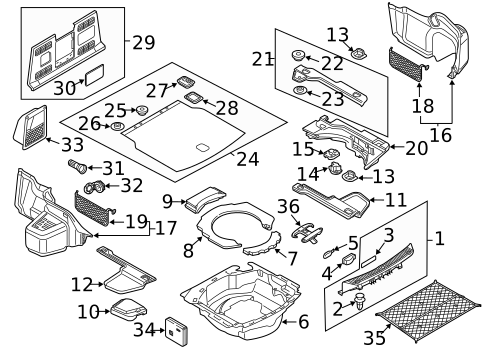 Interior Trim - Rear Body for 2012 Audi A8 Quattro #1