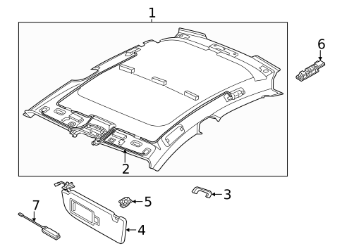 Interior Trim - Roof for 2024 Audi e-tron GT #0