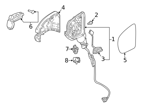 Outside Mirrors for 2022 Mercedes-Benz C43 AMG #3