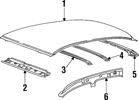 Roof & Components for 2000 Mitsubishi Mirage #1