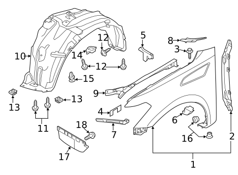 Fender & Components for 2013 INFINITI JX35 #2