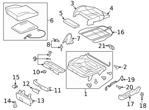 Front Seat Components for 2013 Audi RS5 #1