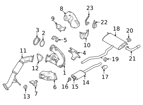 Exhaust Components for 2019 Volvo XC90 #9