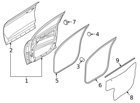 Door & Components for 2022 Hyundai Kona N #0