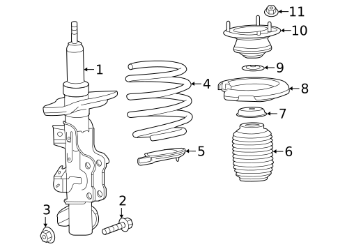 Struts & Components for 2017 Cadillac CTS #1