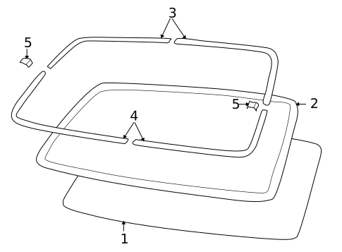 Glass & Hardware - Back for 1999 Jaguar Vanden Plas #0