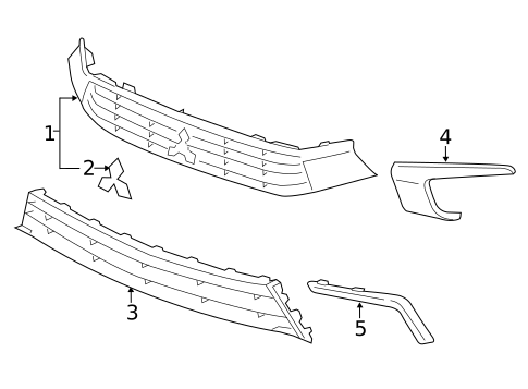 Grille & Components for 2016 Mitsubishi Outlander Sport #0