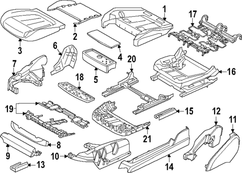 Passenger Seat Components for 2025 BMW 750e xDrive #2