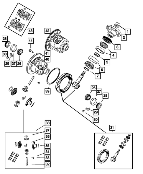 Rear Axle; Housing, Differential and Vent for 2009 Dodge Dakota #0