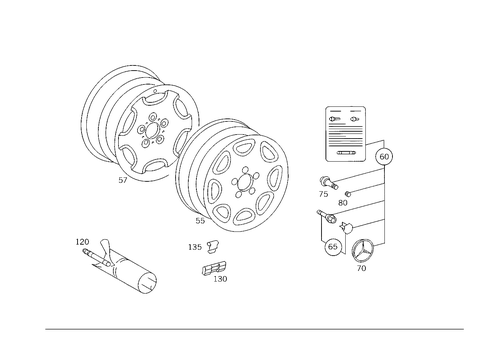 Wheels for 1992 Mercedes-Benz 400E #1