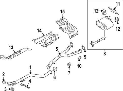 Exhaust Components for 2025 Genesis G70 #0
