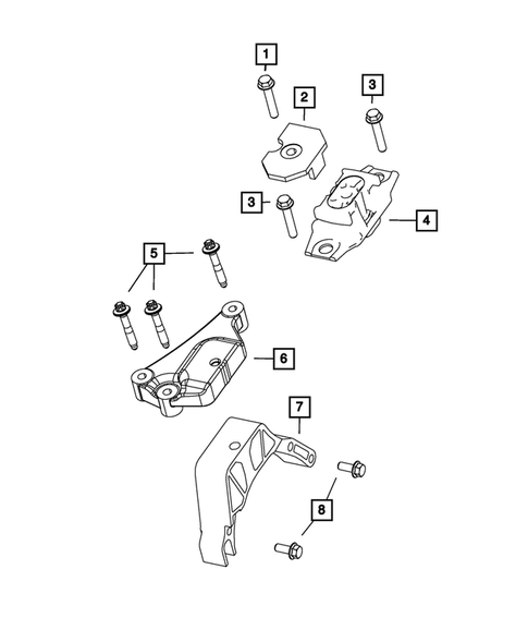 Engine Mounting for 2012 Fiat 500 #1