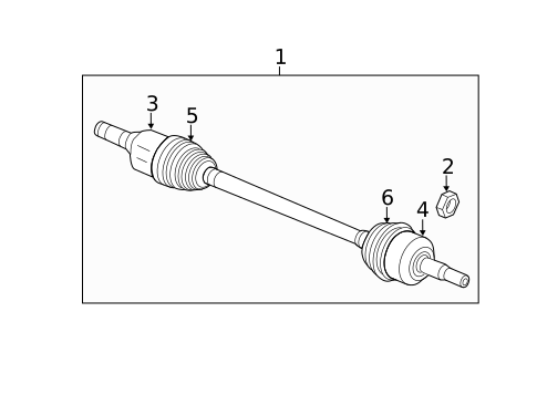 Axle & Differential for 2014 GMC Terrain #1