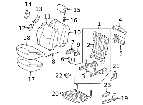 Second Row Seats for 2009 Toyota RAV4 #1
