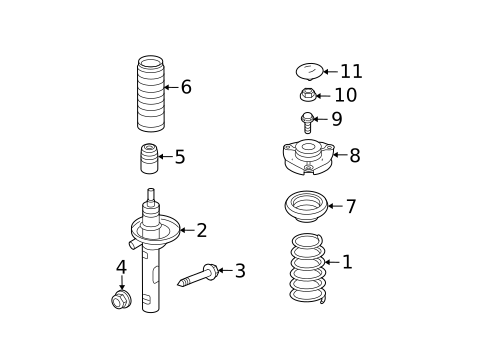 Struts & Components for 2011 Volkswagen Jetta #1