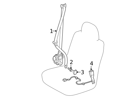 Seat Belt for 2017 Toyota Prius C #1