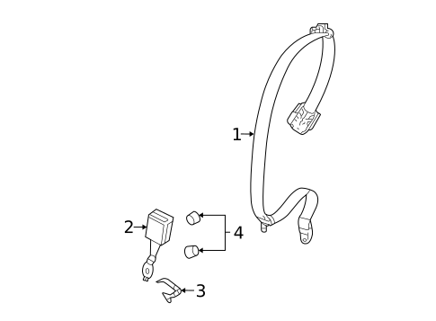 Seat Belt for 2011 Porsche 911 #1